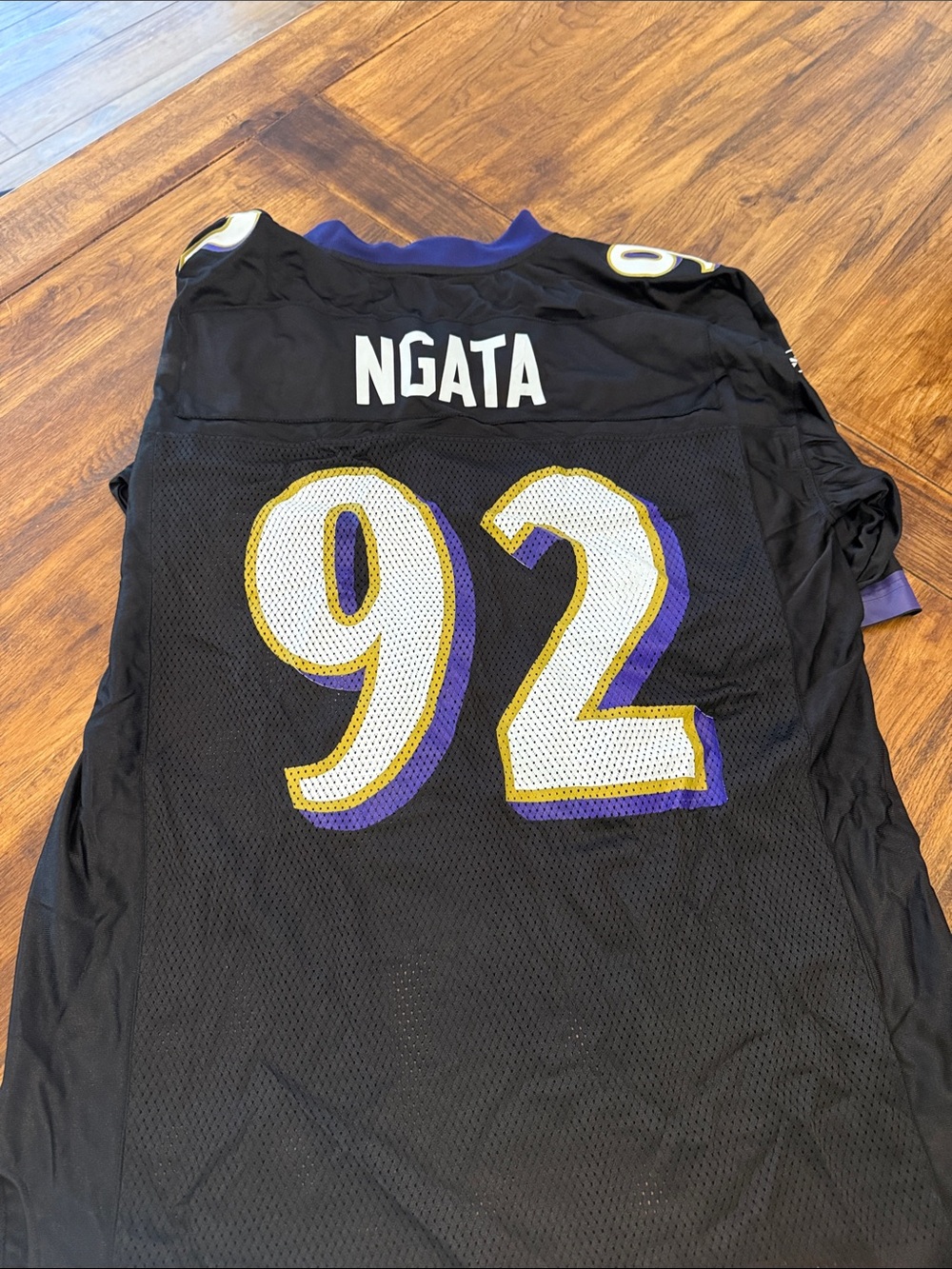 Reebok Black Baltimore Ravens Ngata #92 Jersey with Purple and Gold Trim
